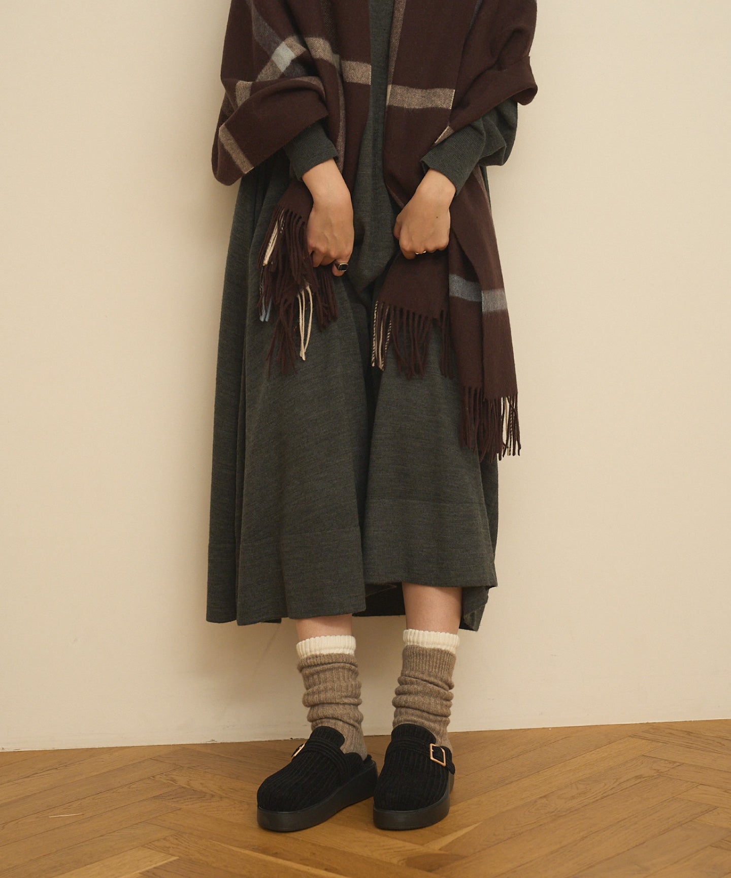 厚底クロッグシューズ