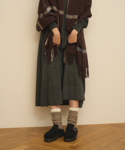 厚底クロッグシューズ