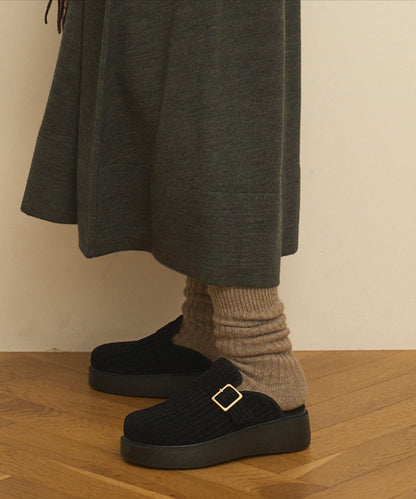 厚底クロッグシューズ