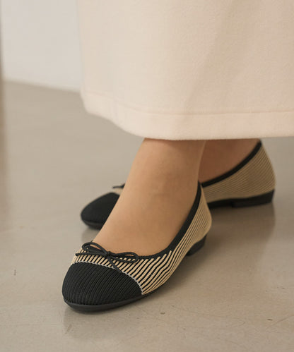ラウンド バイカラー バレエ パンプス