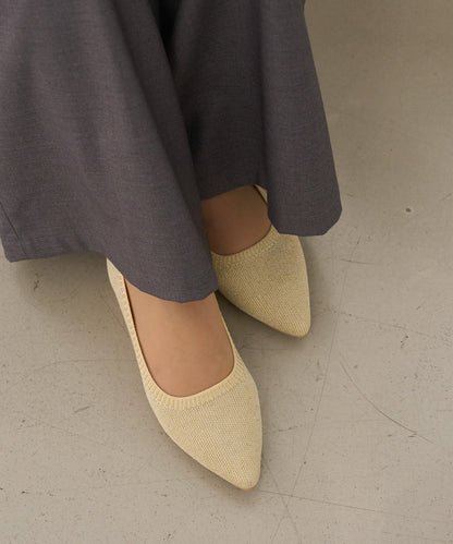 グリッター ポインテッド パンプス