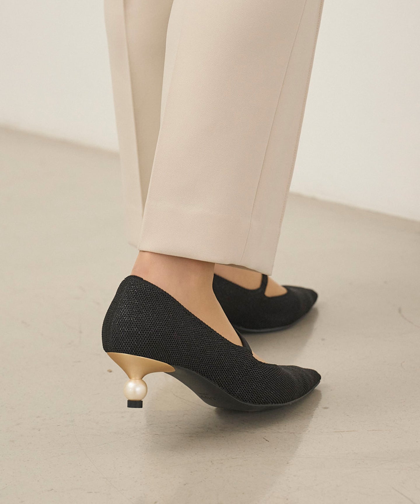 パールヒール パンプス