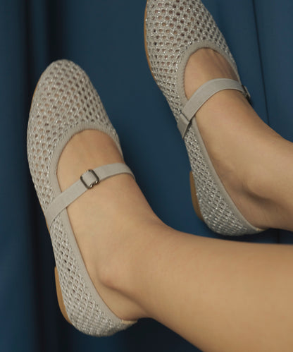 ラウンド メッシュ バレエパンプス