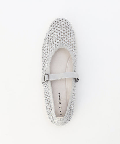 ラウンド メッシュ バレエパンプス