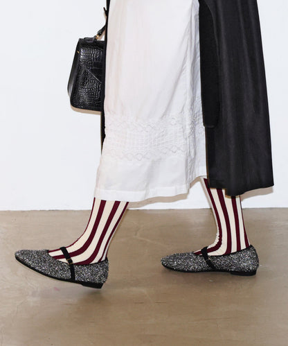 ラウンドファー パンプス