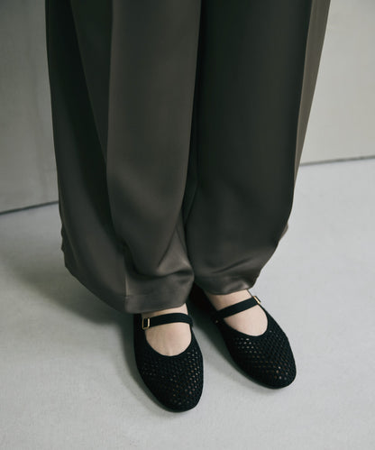 ラウンド メッシュ バレエパンプス