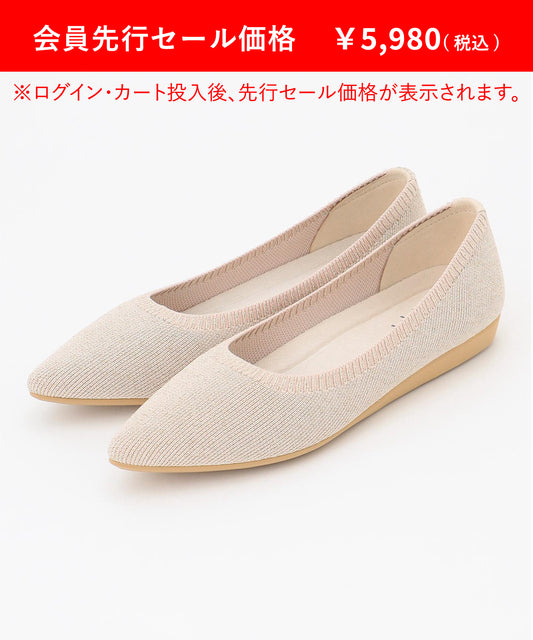 【6/21まで会員先行セール対象】 グリッター ポインテッド パンプス
