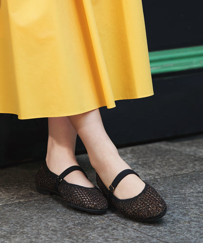ラウンド メッシュ バレエパンプス